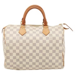 Damier Azur Speedy 30 Tasche aus Segeltuch von Louis Vuitton