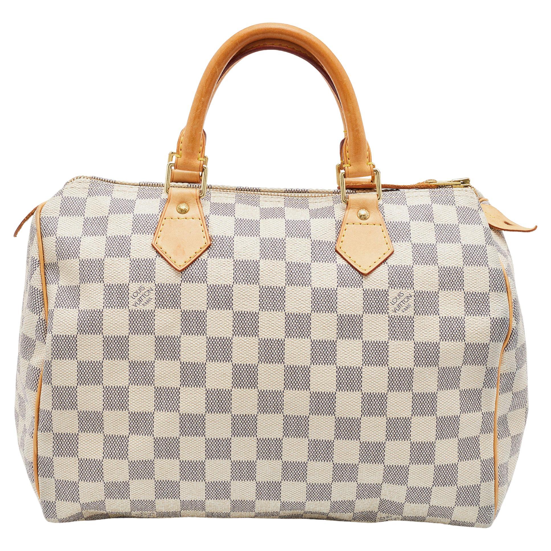 Louis Vuitton Damier Azur Canvas Speedy 30 Bag For Sale