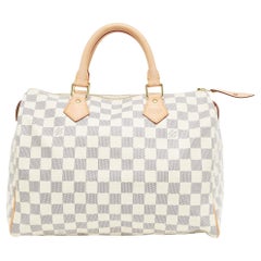 Used Louis Vuitton Damier Azur Canvas Speedy 30 Bag