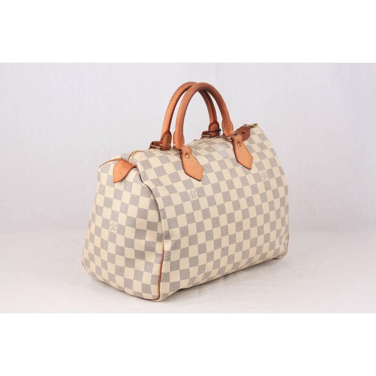 Louis Vuitton Damier Azur Canvas Speedy 30 Handbag For Sale at 1stdibs