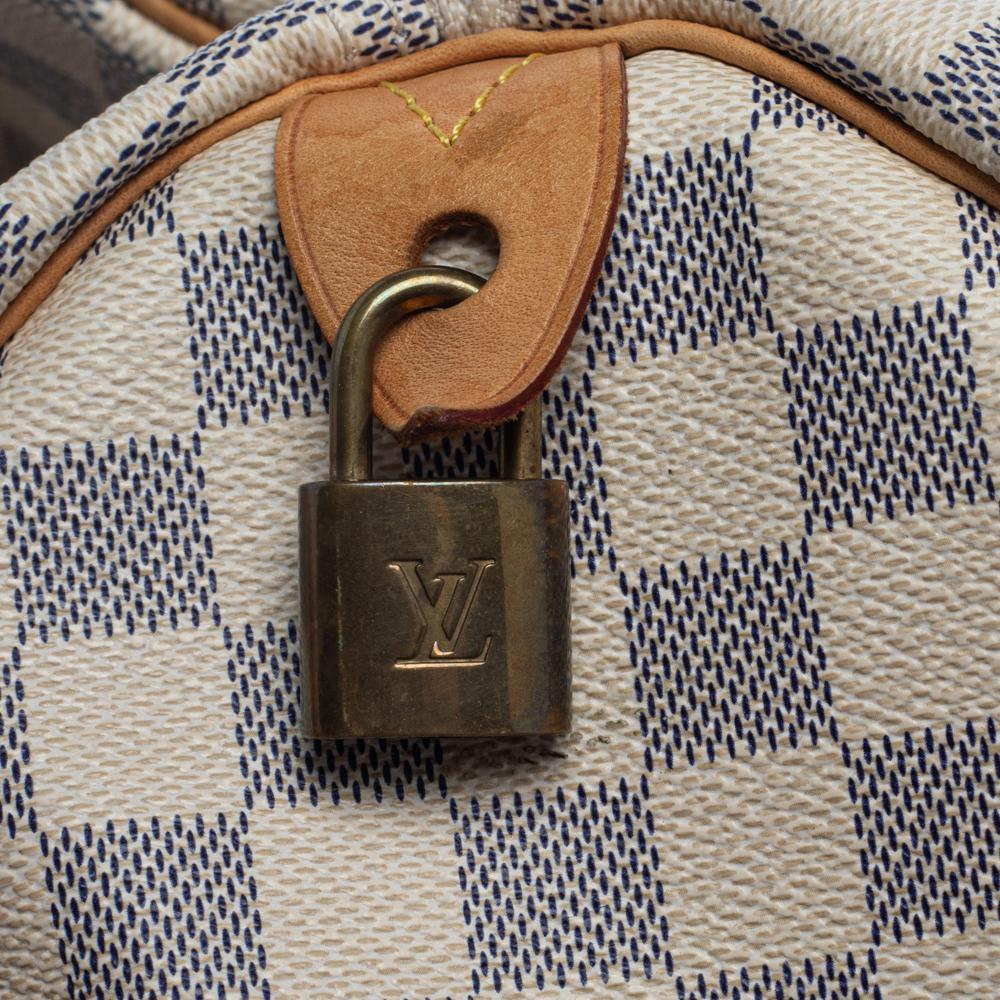 Louis Vuitton Damier Azur Canvas Speedy 35 Bag 3