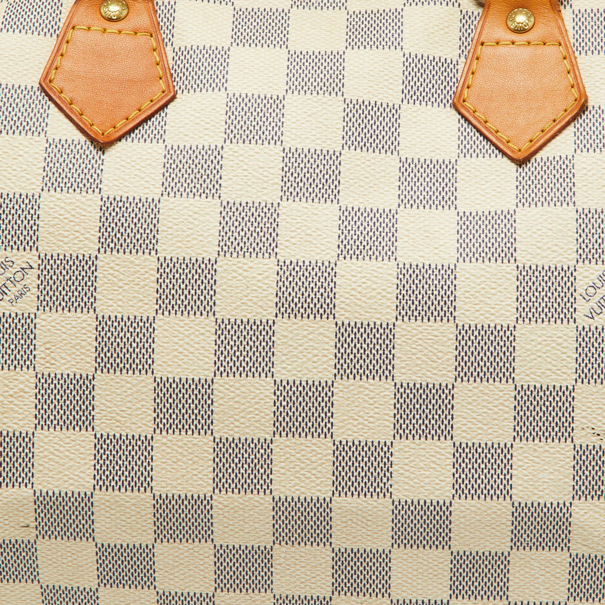 Louis Vuitton Damier Azur Canvas Speedy 35 Bag 4