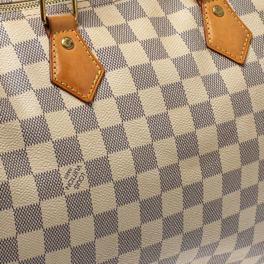 Louis Vuitton Damier Azur Canvas Speedy 35 Bag 2