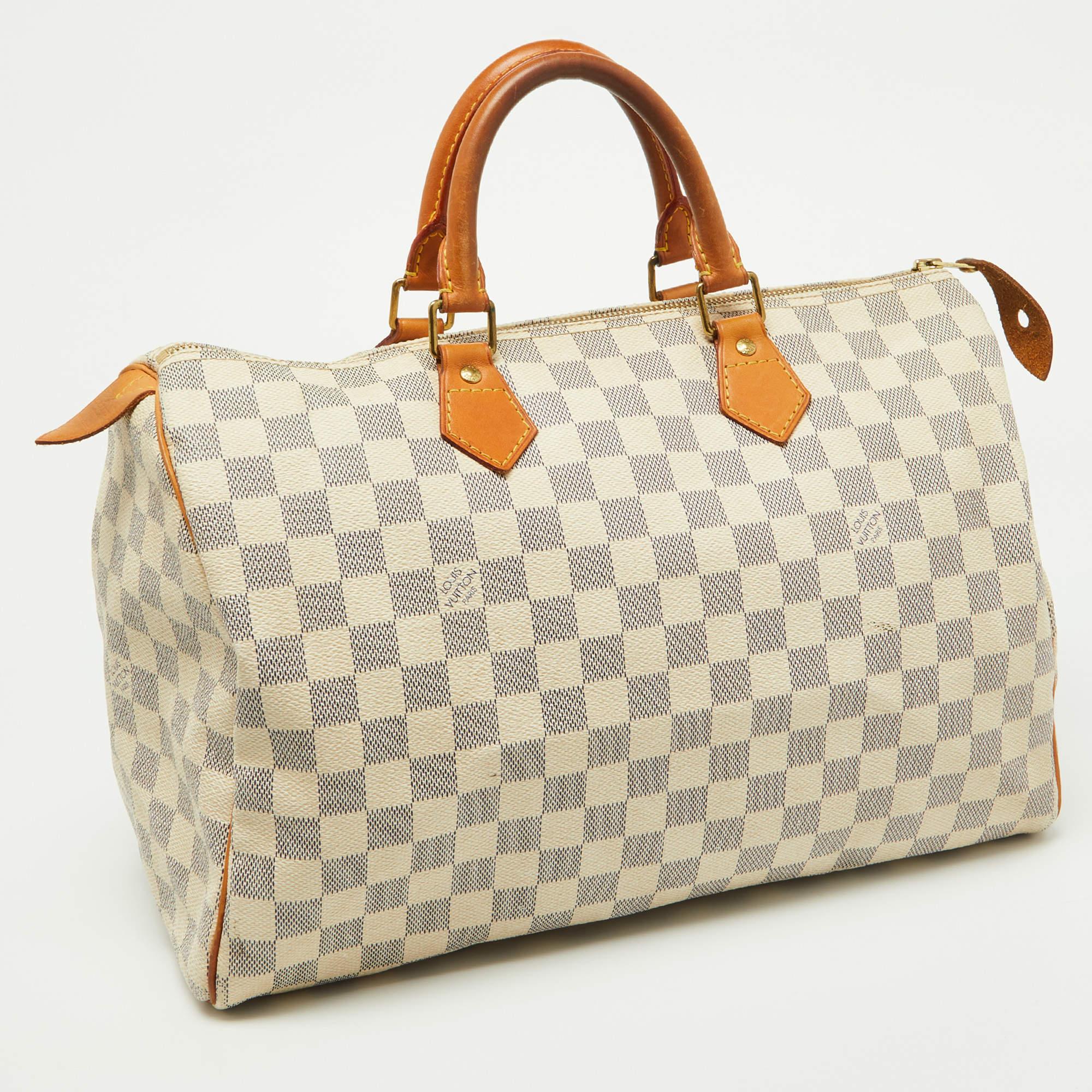 Louis Vuitton Damier Azur Canvas Speedy 35 Bag 5