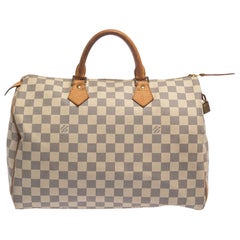 Louis Vuitton Damier Azur Canvas Speedy 35 Bag