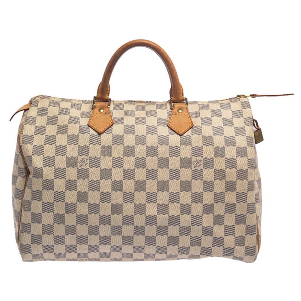 Louis Vuitton Damier Ebene Canvas Speedy 35 Bag For Sale at 1stDibs