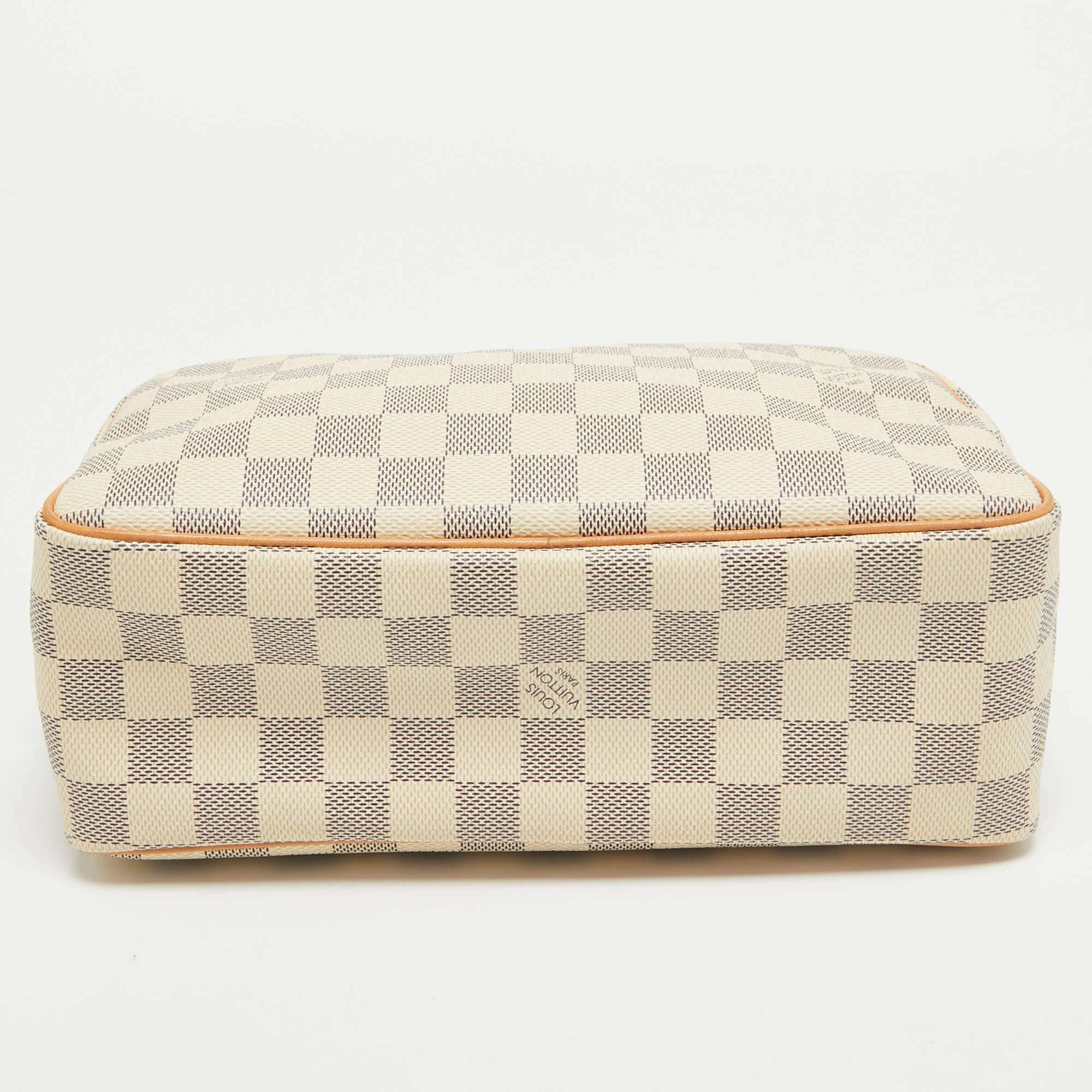 Louis Vuitton Damier Azur Canvas Trousse Toilette 25 Pouch For Sale 6