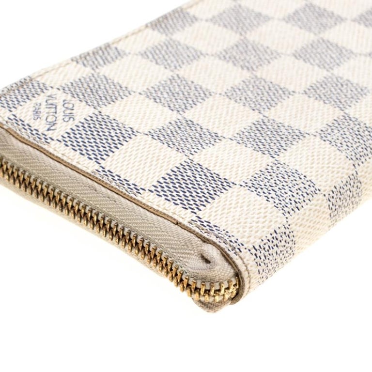 Louis Vuitton Damier Azur Canvas Zippy Compact Wallet For Sale at 1stdibs