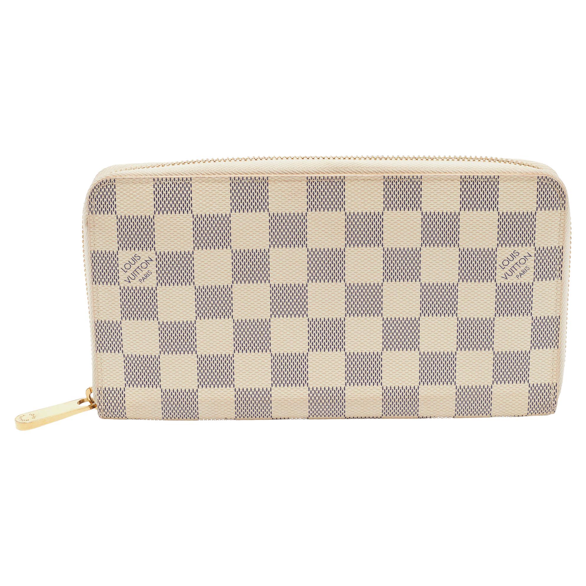 Louis Vuitton Vintage - Damier Azur Zippy Wallet - White Ivory