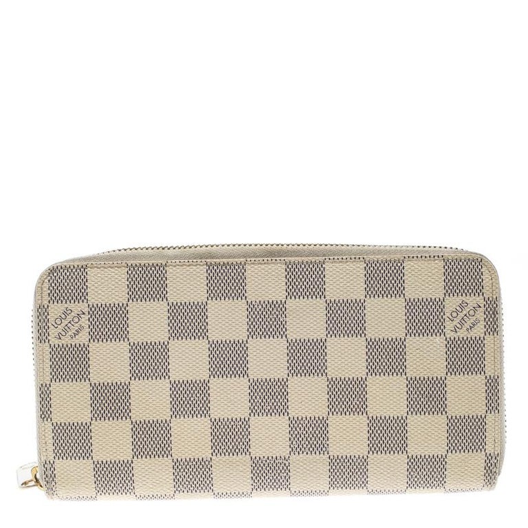 Louis Vuitton Vintage - Damier Azur Zippy Wallet - White Ivory Blue -  Damier Leather Handbag - Luxury High Quality