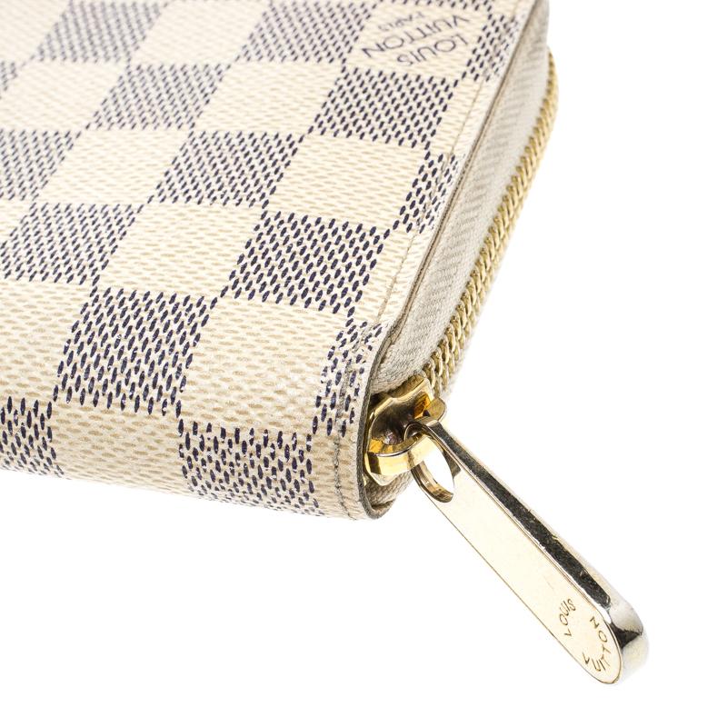 Women's Louis Vuitton Damier Azur Canvas Zippy Wallet