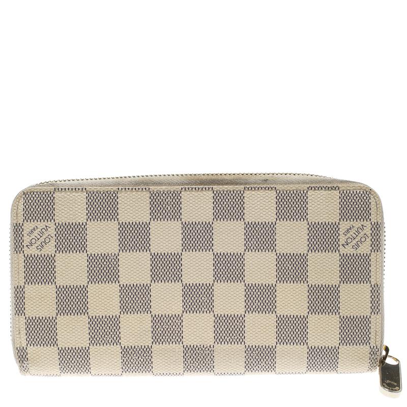 Louis Vuitton Vintage - Damier Azur Zippy Wallet - White Ivory