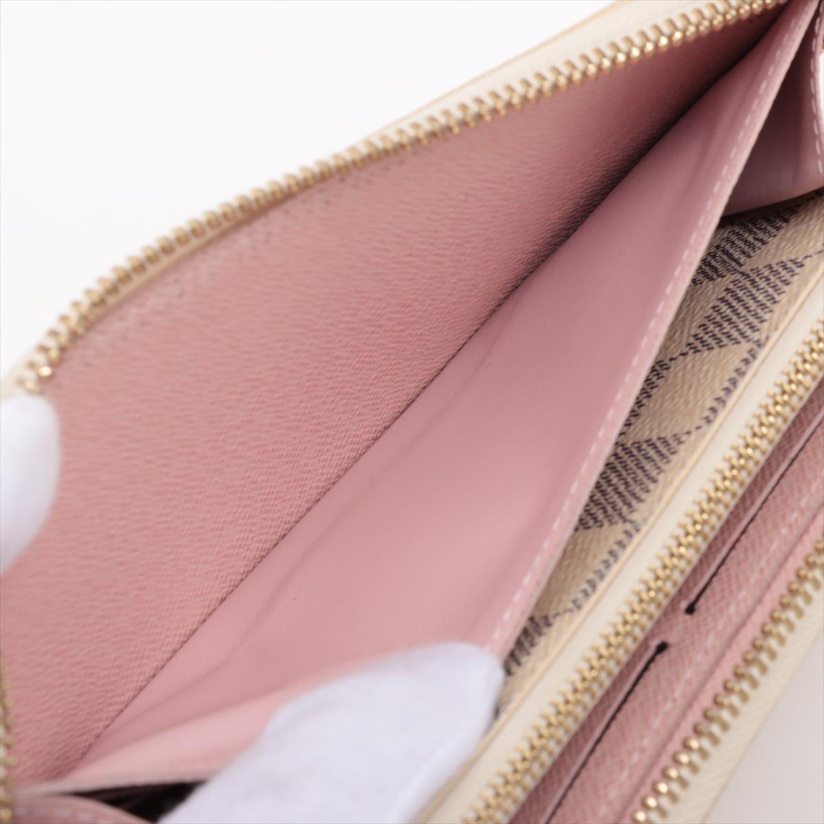 Women's Louis Vuitton Damier Azur Clemence Rose Ballerine