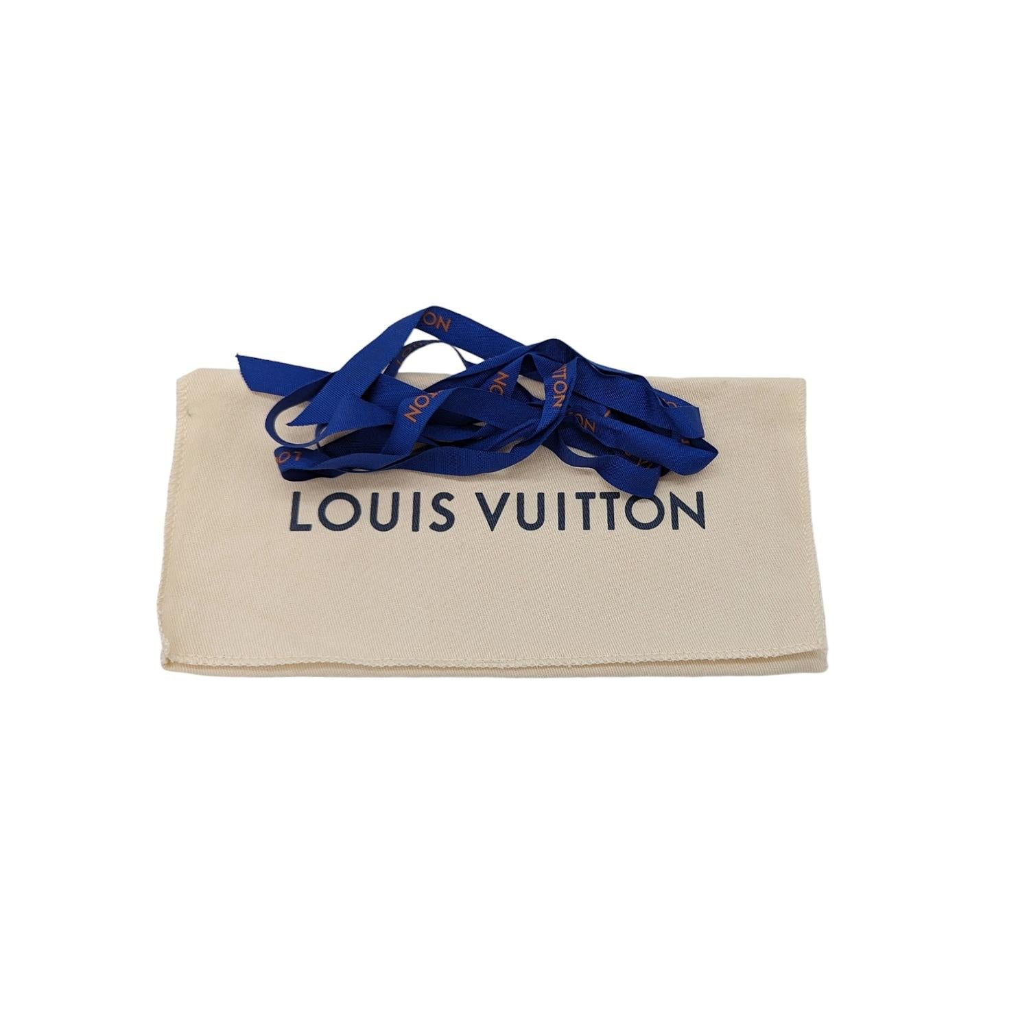 Louis Vuitton Damier Azur Clemence Wallet Rose Ballerine Pink For Sale 6
