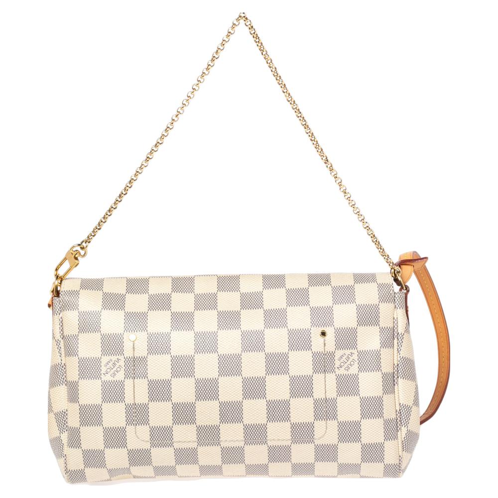 Borsa Louis Vuitton Damier Azur in tela Coates Favorite MM 6