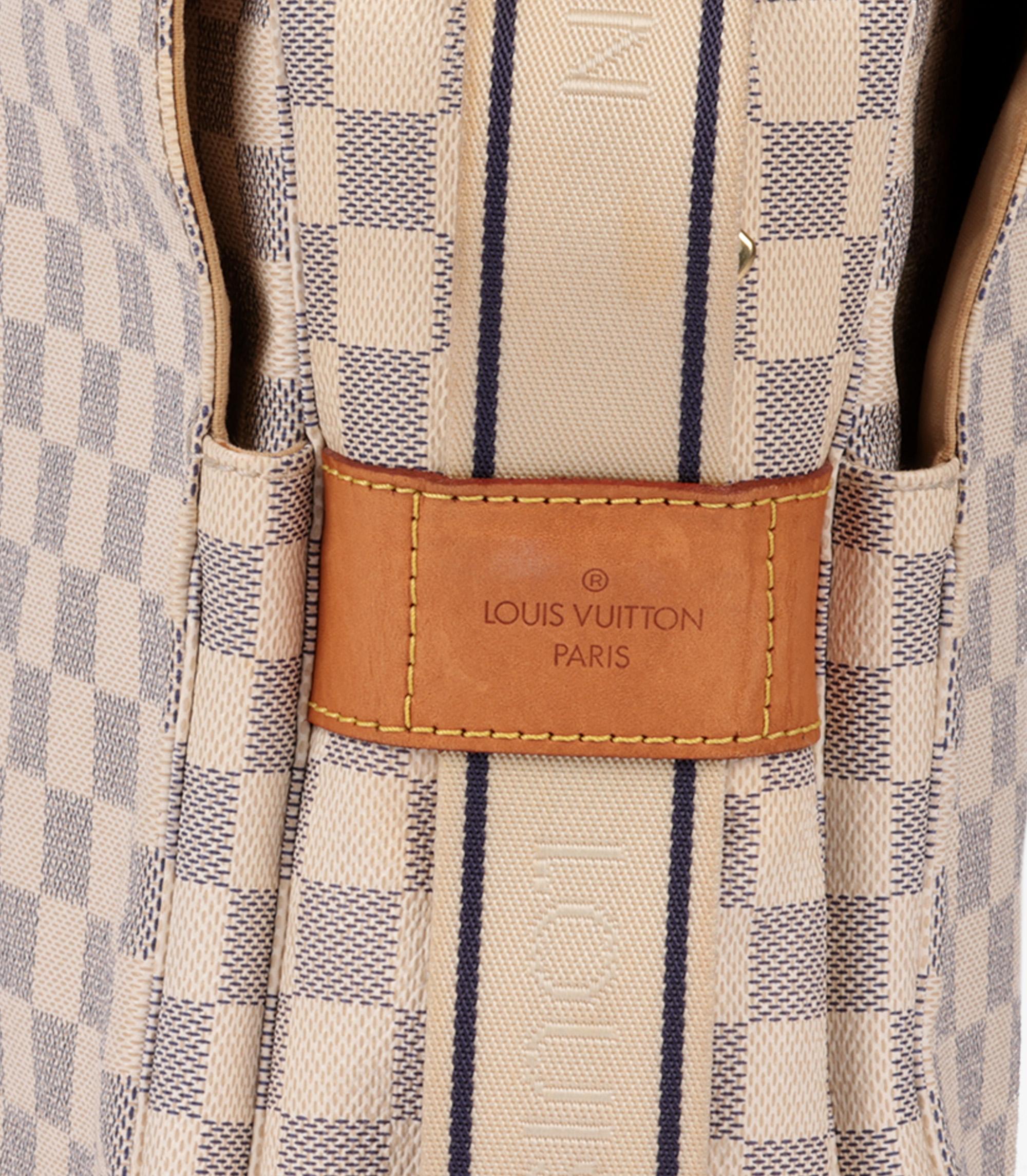 Louis Vuitton Damier Azur Coated Canvas Naviglio For Sale 3