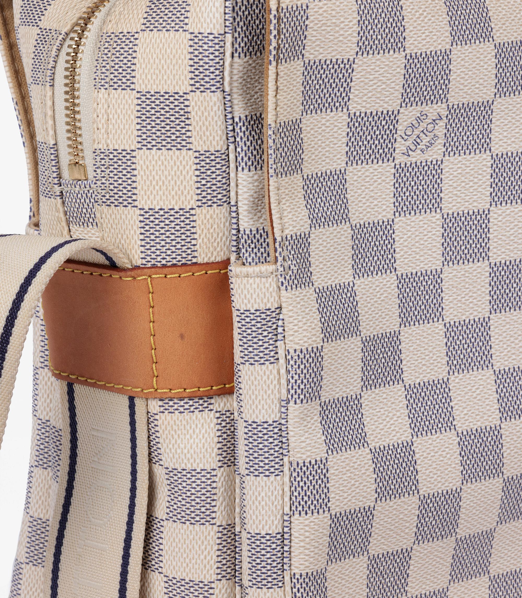 Louis Vuitton Damier Azur Coated Canvas Naviglio For Sale 3