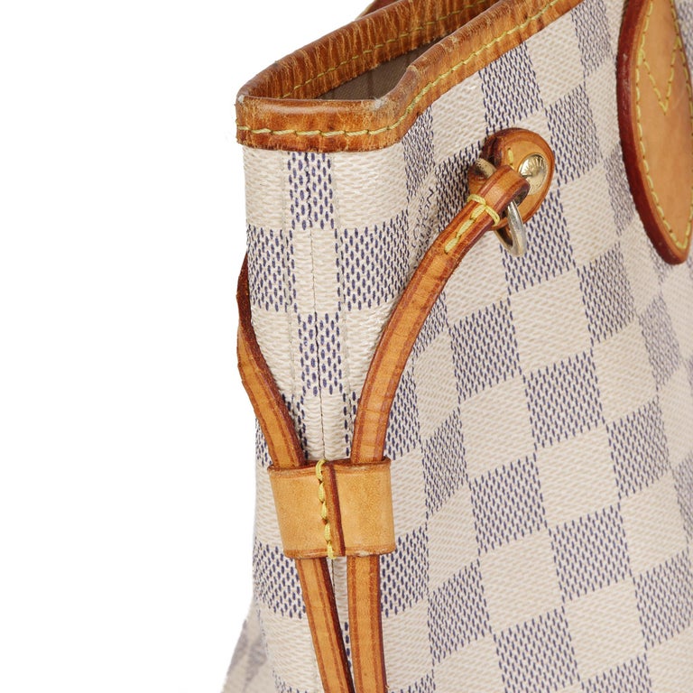 Louis Vuitton Tote Bag Neverfull MM N51107 Damier Azur Canvas