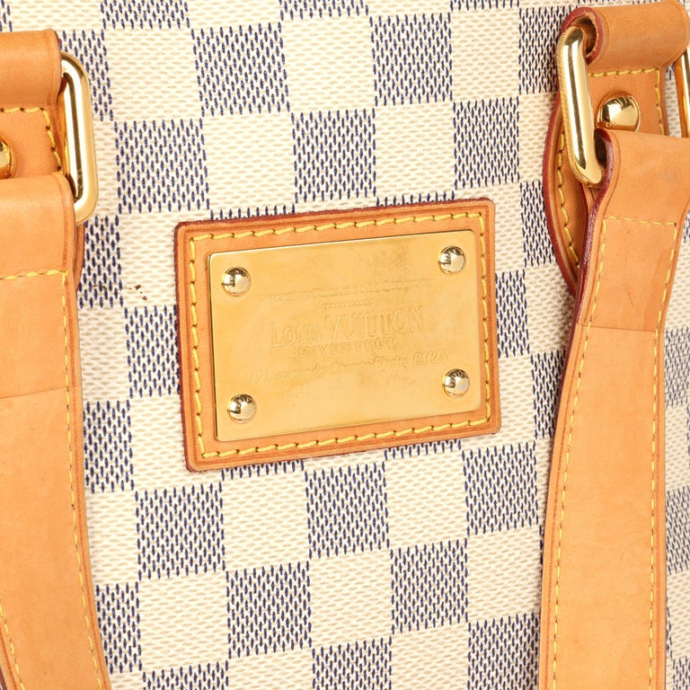 SLOUCHY PM 33 IN WHITE GREY CHECKERBOARD PATTERN DAMIER AZUR COATED CANVAS main image 1