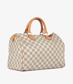 Louis Vuitton Damier Azur Coated Canvas & Vachetta Leather Speedy 30