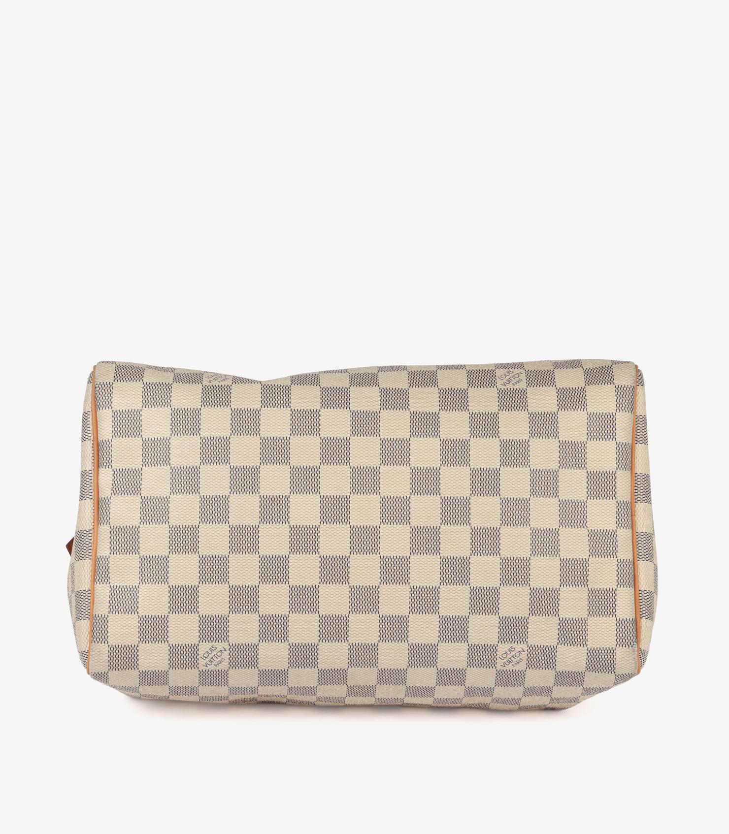 Louis Vuitton Damier Azur Coated Canvas & Vachetta Leather Speedy 30 en venta 1