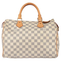 Louis Vuitton Damier Azur Coated Canvas & Vachetta Leather Speedy 30
