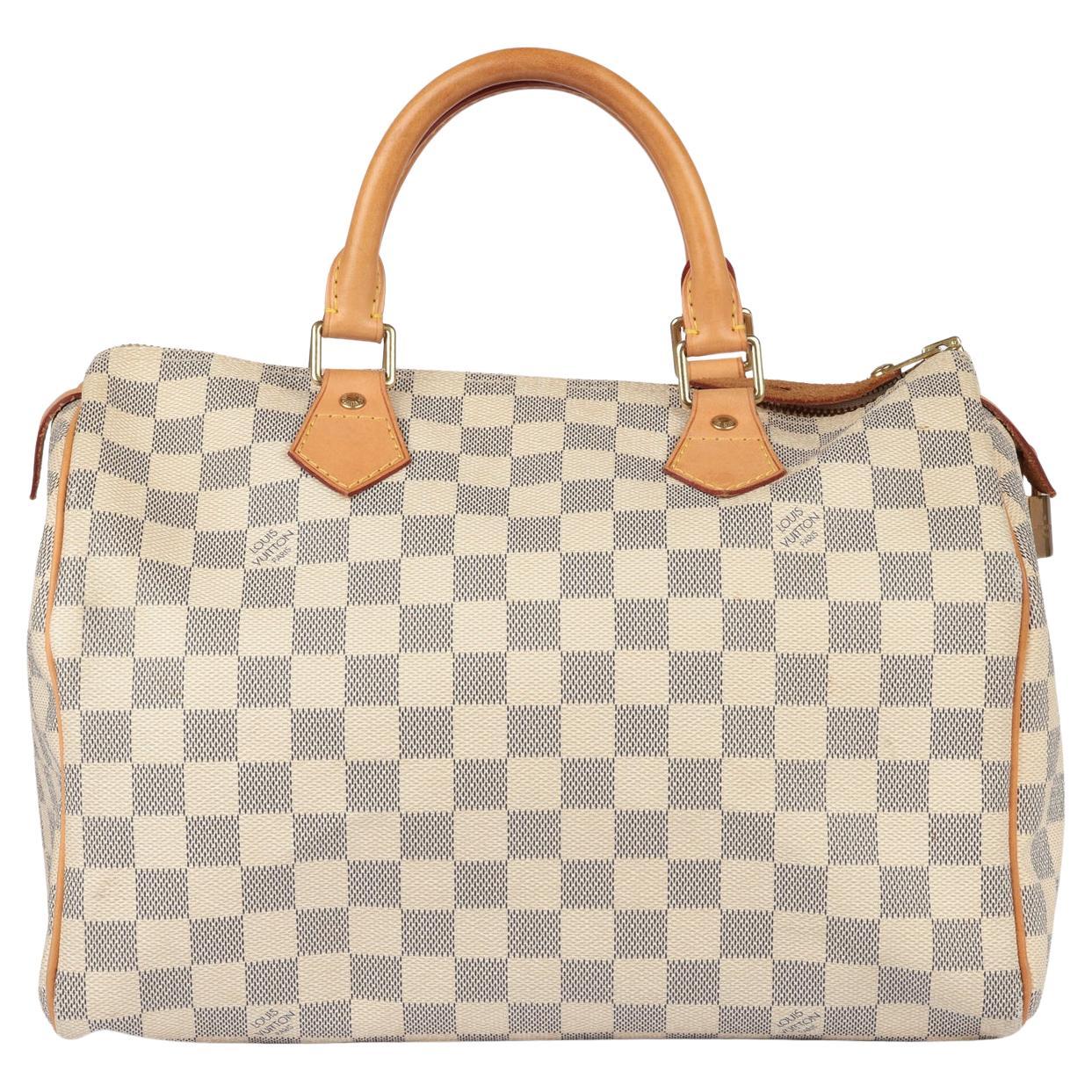 Louis Vuitton Damier Azur Coated Canvas 
Vachetta Leather Speedy 30 in vendita