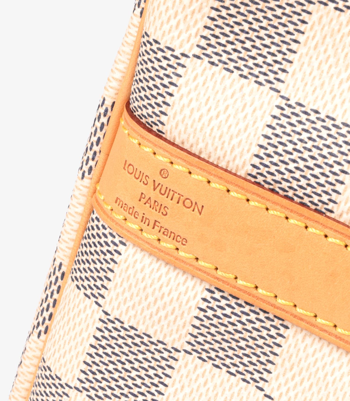Louis Vuitton Damier Azur Coated Canvas & Vachetta Leather Speedy 35cm Bandouliè 3