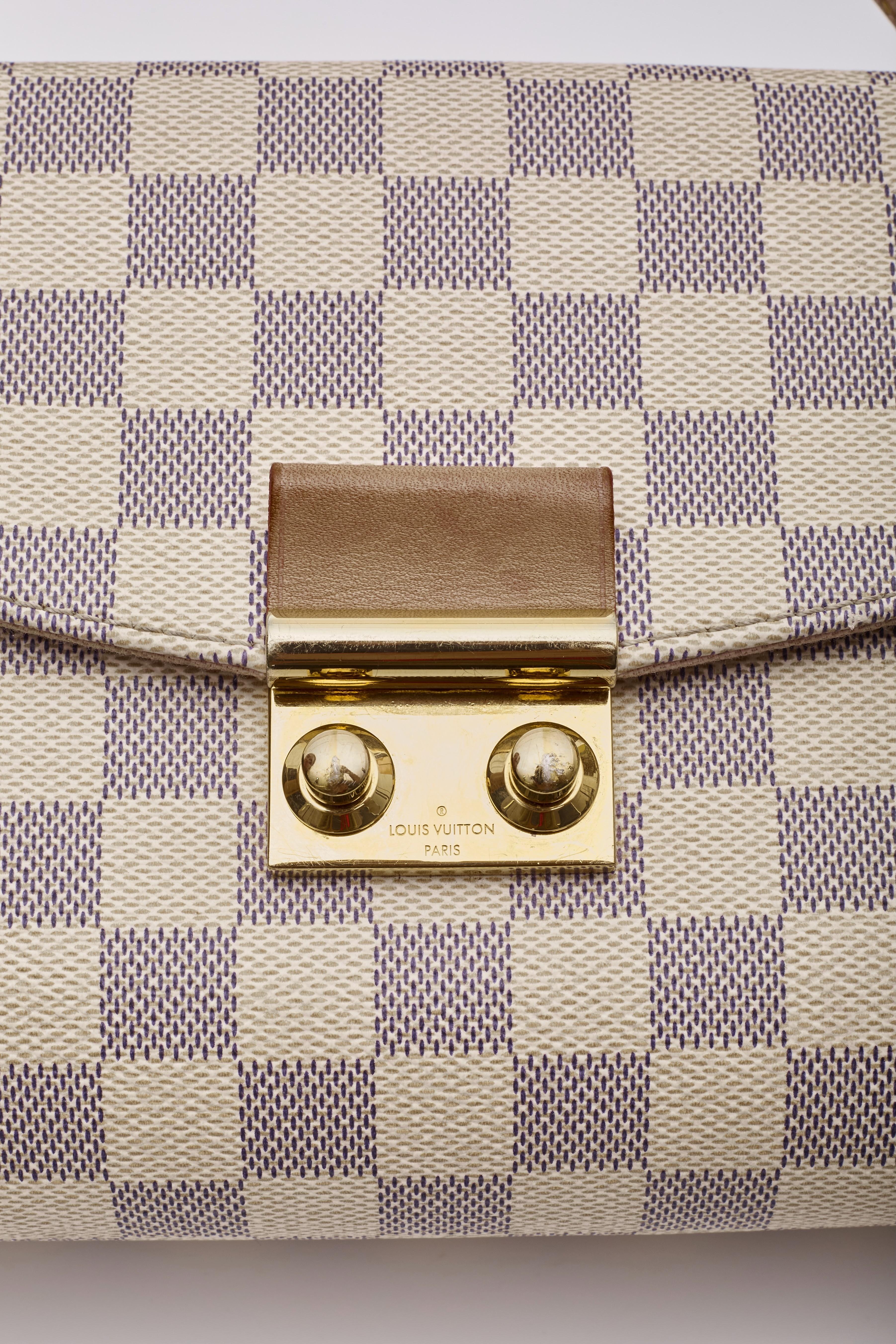 Louis Vuitton Damier Azur Croisette Shoulder Bag For Sale 7