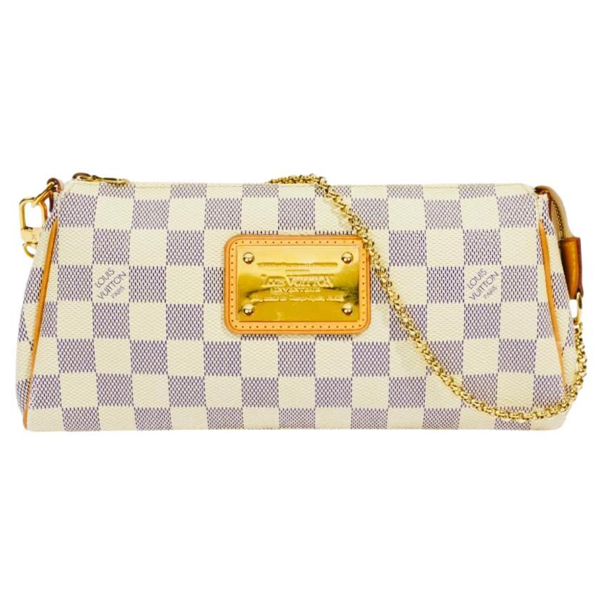 Louis Vuitton Damier Azur Eva Pochette Bag For Sale