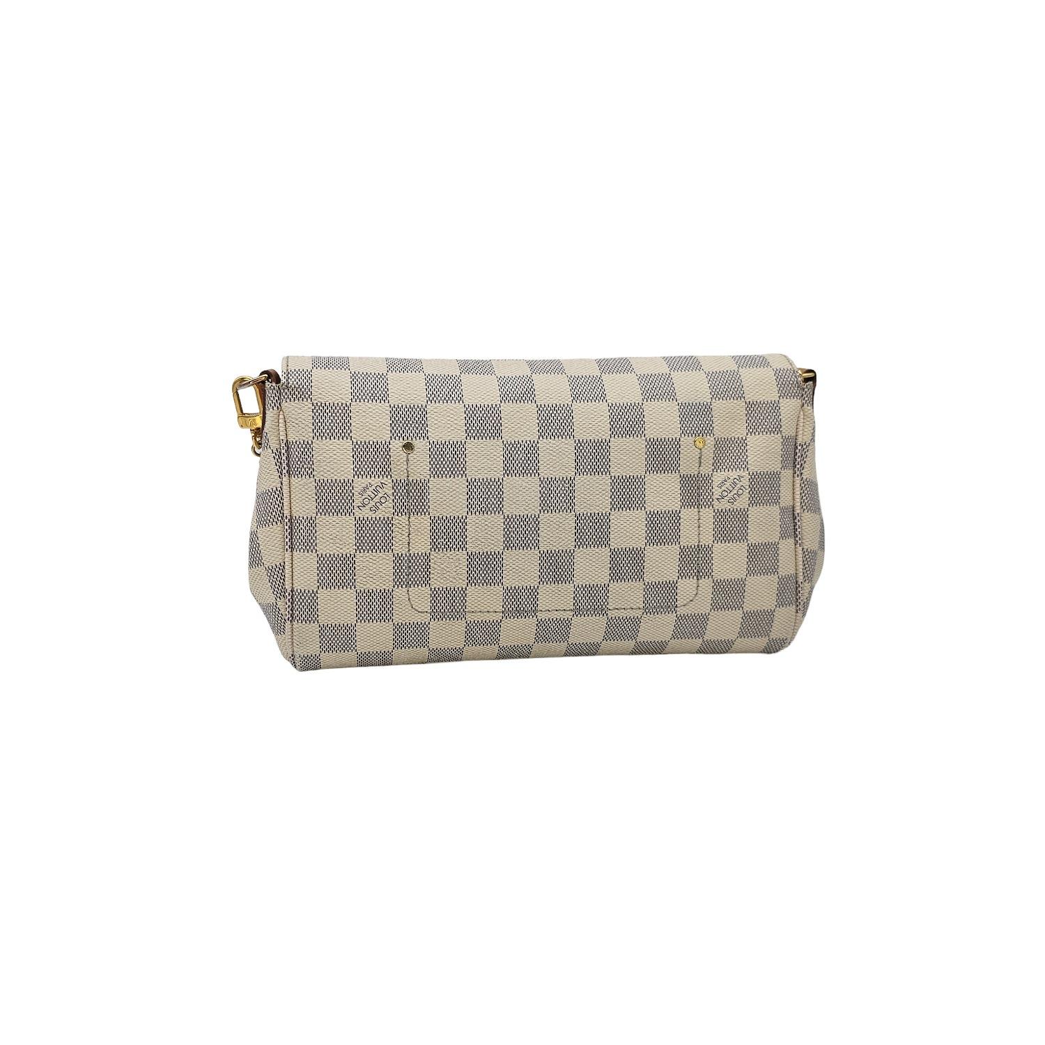 Beige Louis Vuitton Damier Azur Favorite Crossbody Bag