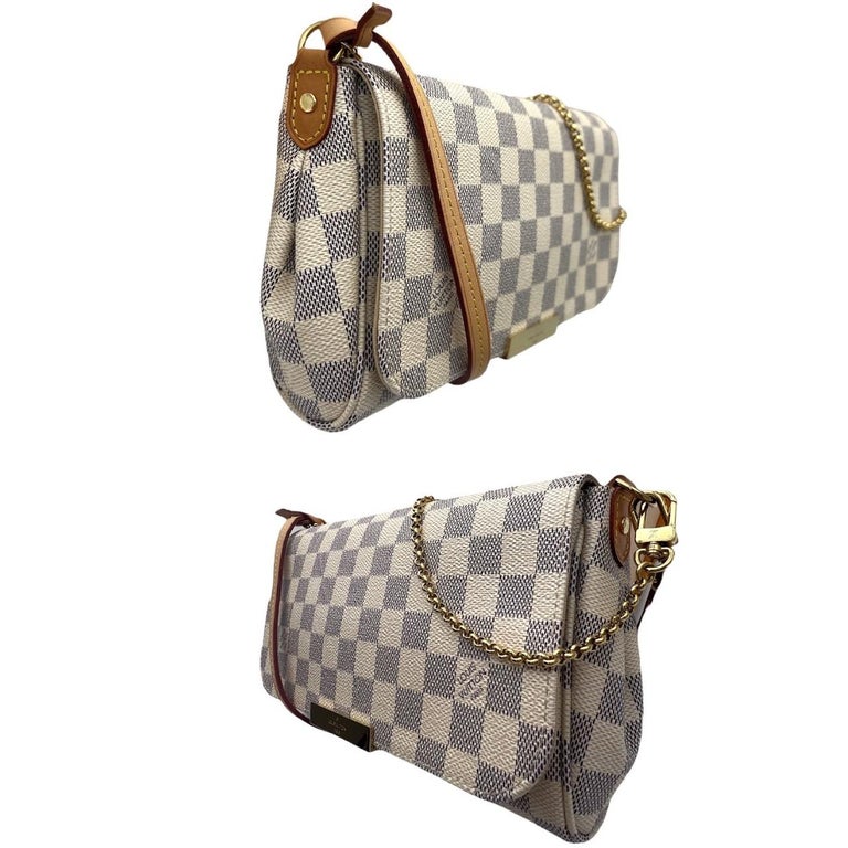 Louis Vuitton Damier Azur Favorite MM Crossbody Bag at 1stDibs