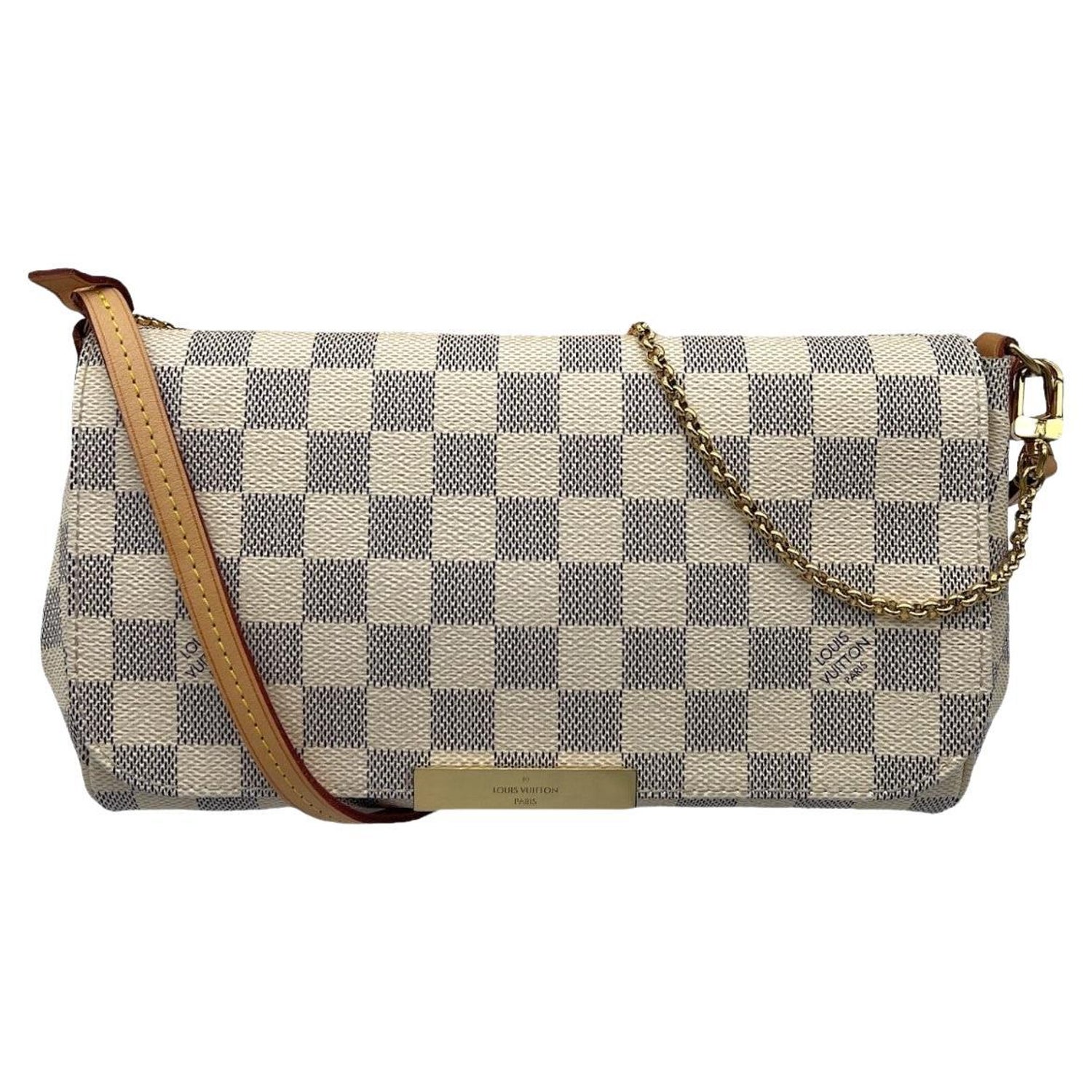 Pre-owned Authentic Favorite MM Damier Ebene