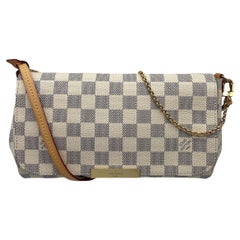 Used Louis Vuitton Damier Azur Favorite MM Crossbody Bag