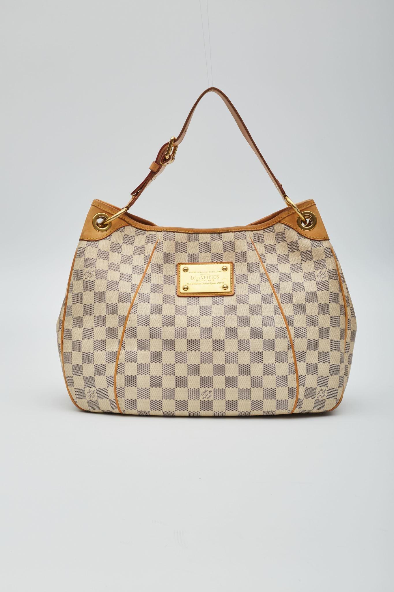 Louis Vuitton Damier Azur Galliera Shoulder Bag In Good Condition In Montreal, Quebec