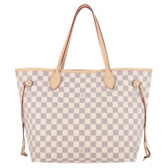Louis Vuitton Damier Azur GM Neverfull Coated Canvas Tote Bag
