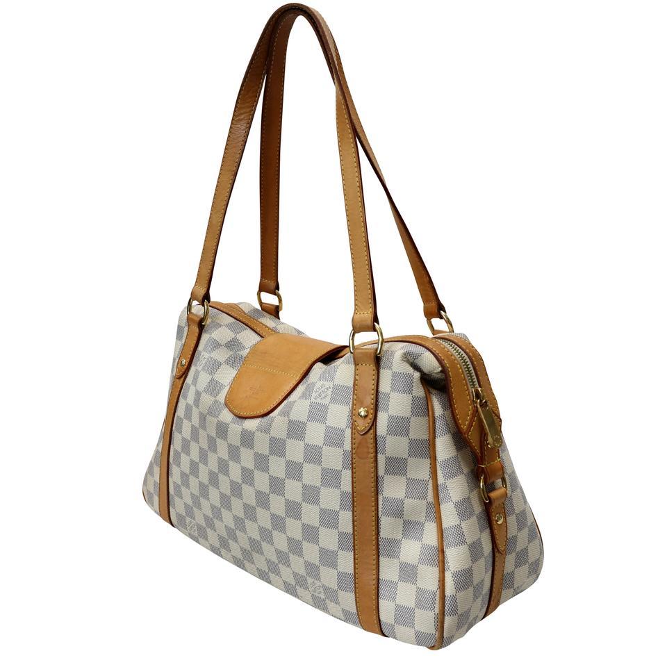 Brown Louis Vuitton Damier Azur GM Stresa Shoulder Handbag LV-B0504P-0002 For Sale