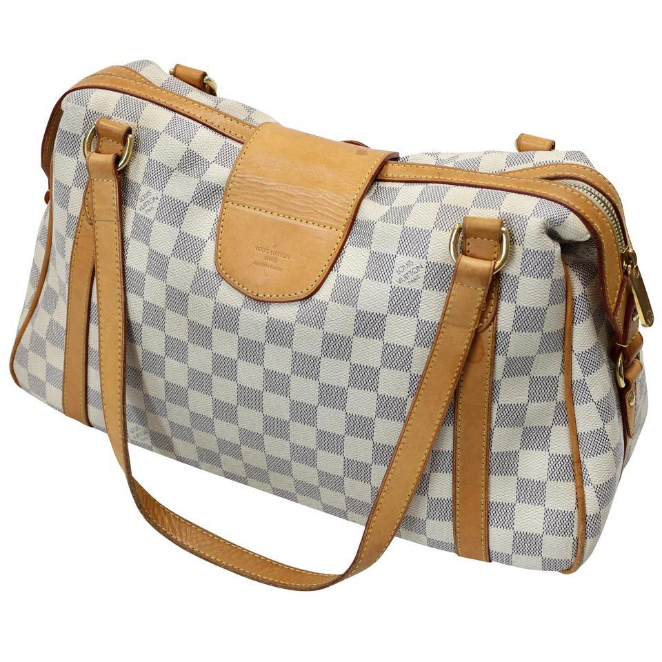 Louis Vuitton Damier Azur GM Stresa Shoulder Handbag LV-B0504P-0002 In Good Condition For Sale In Downey, CA