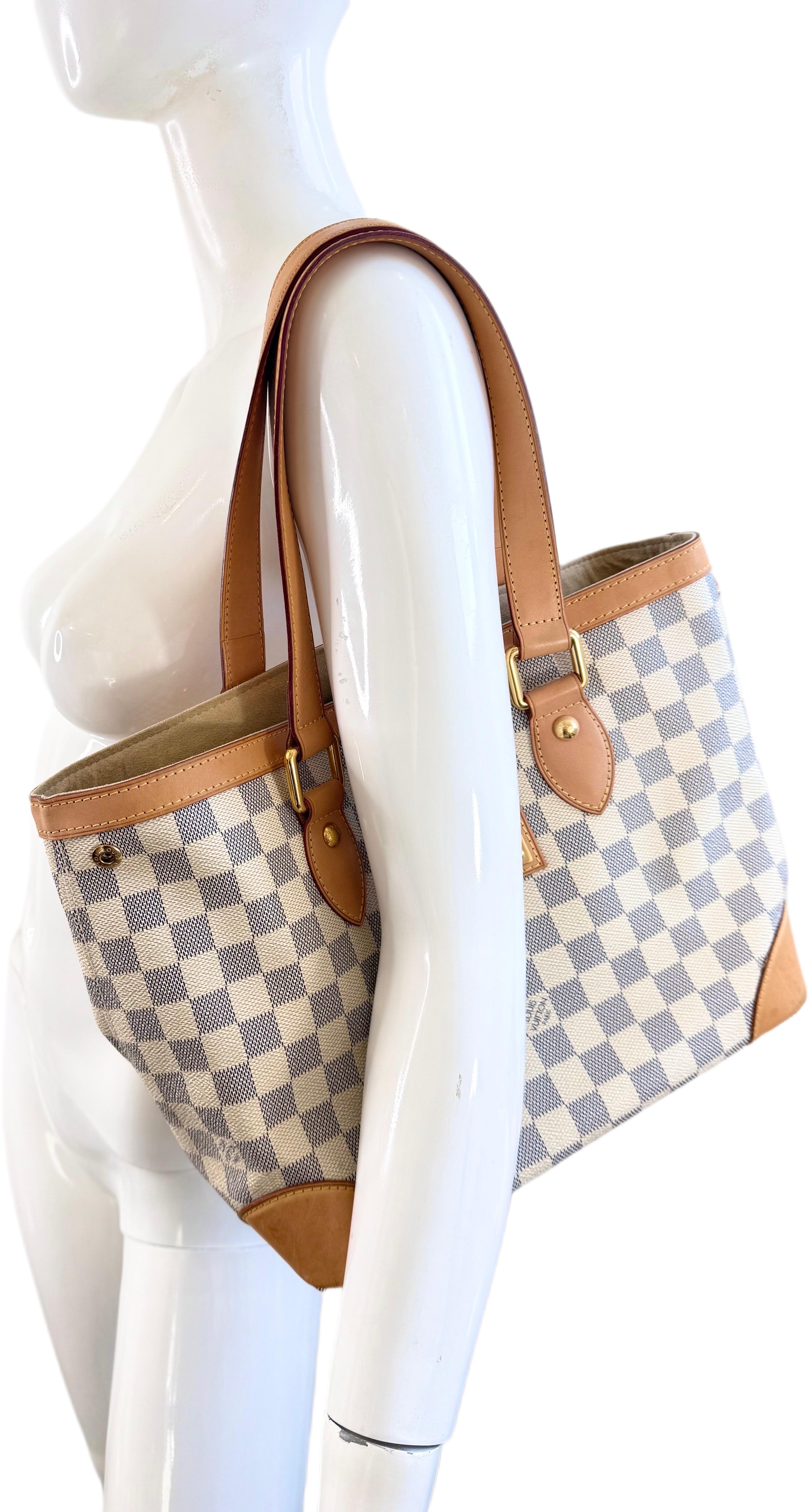 Louis Vuitton Damier Azur Hampstead PM Early Rare Model Collector 2000s Tote Bag en vente 1