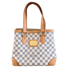 Louis Vuitton Damier Azur Hampstead PM Early Rare Model Collector 2000s Tote Bag