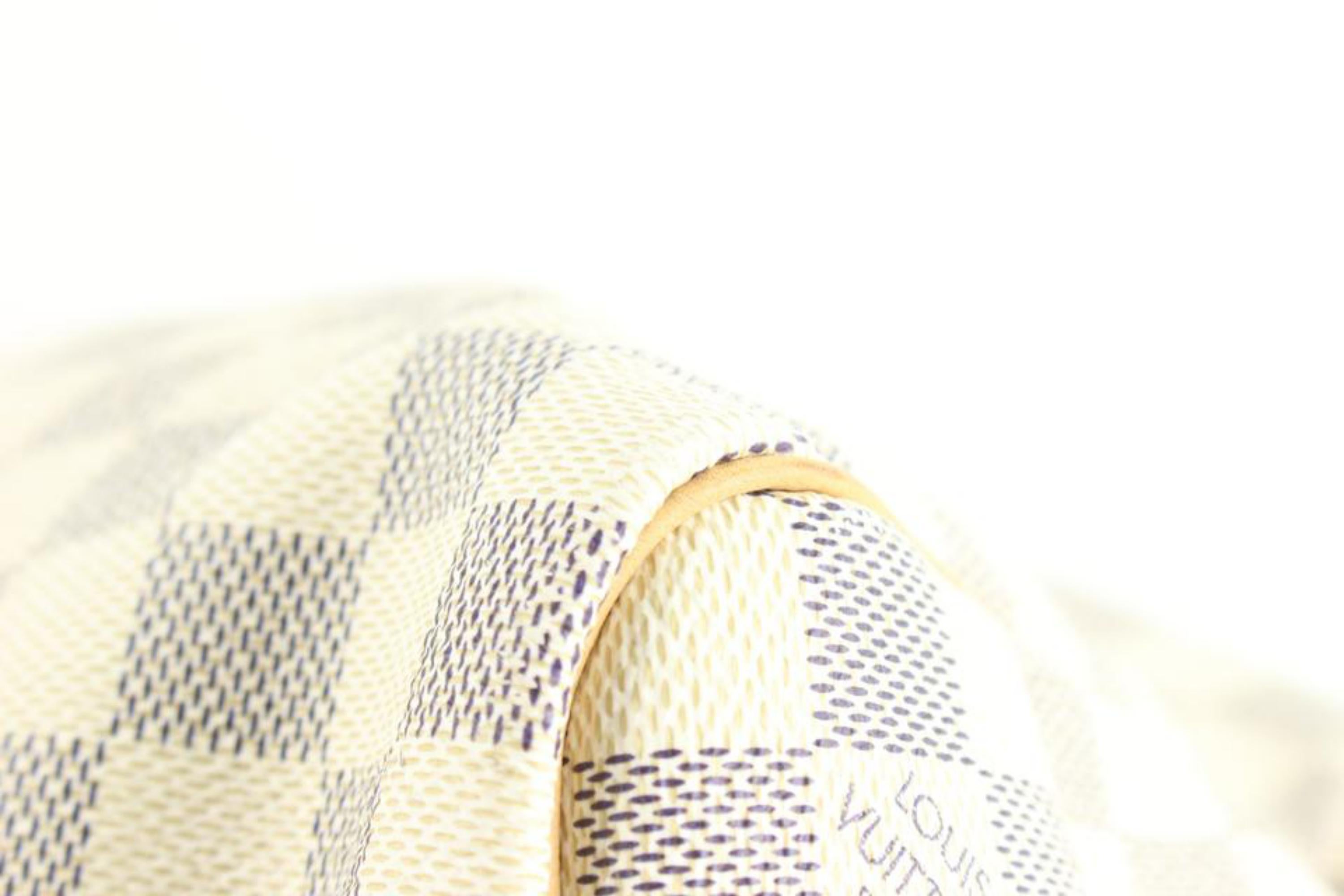 White Louis Vuitton Damier Azur Keepall 50 Duffle Bag 15lk616s For Sale