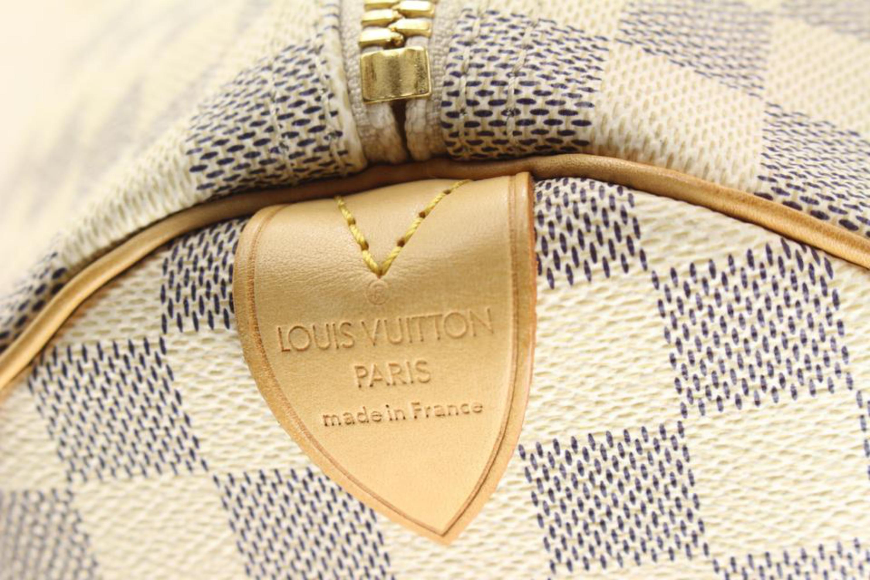 Sac Keepall Louis Vuitton Damier Azur 50 Duffle Bag 15lk616s en vente 3