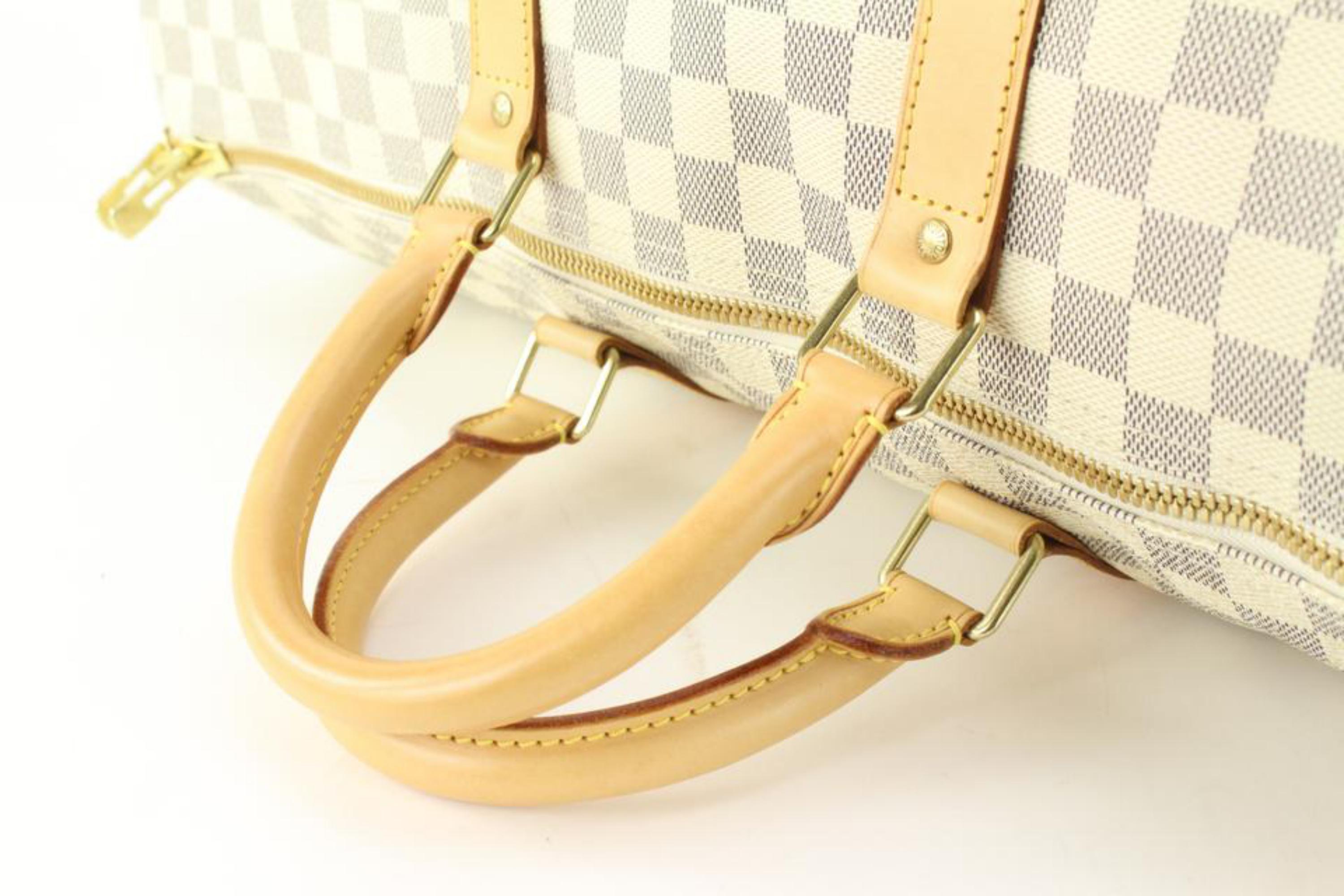 Louis Vuitton Damier Azur Keepall 50 Duffle Bag 15lk616s For Sale 3