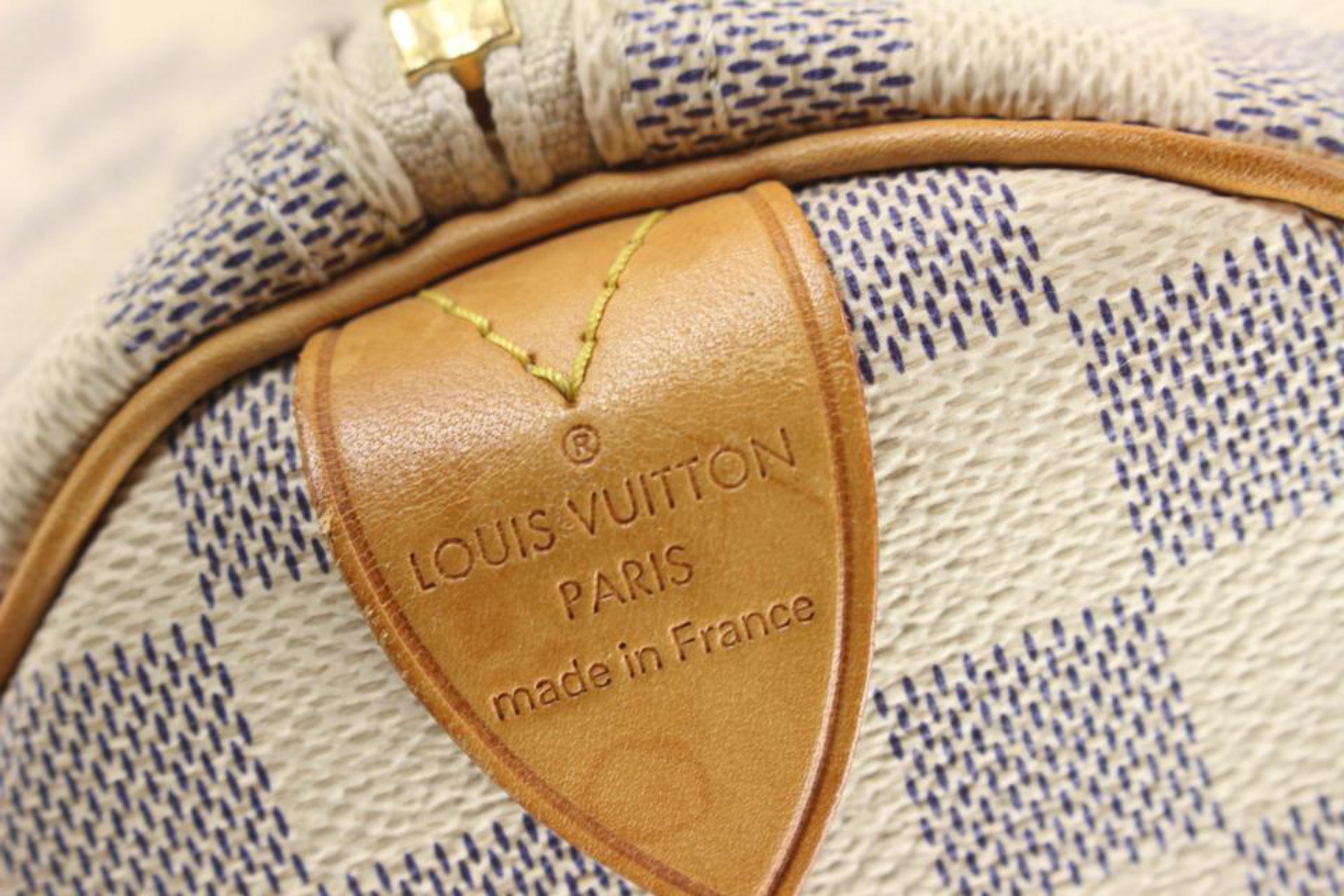 White Louis Vuitton Damier Azur Keepall 50 Duffle Bag 38lk824s For Sale
