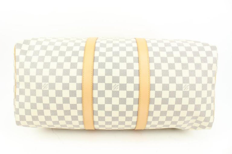 Louis Vuitton Damier Azur Keepall 50 Duffle Bag 48LZ61 For Sale 7