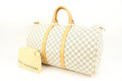 Louis Vuitton Damier Azur Keepall 50 Duffle Bag 48LZ61