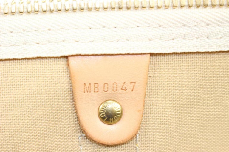 Women's Louis Vuitton Damier Azur Keepall 50 Duffle Bag 48LZ61 For Sale