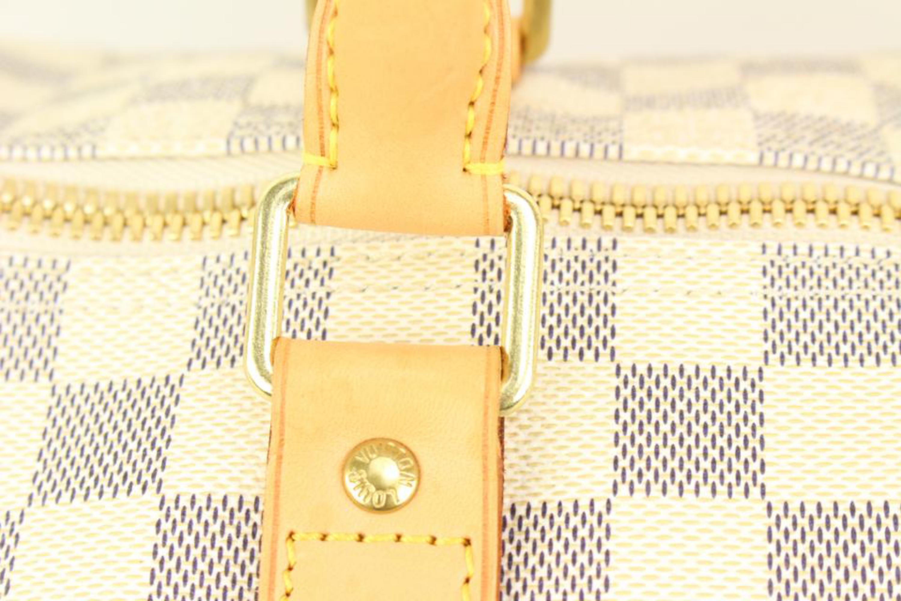 Louis Vuitton Damier Azur Keepall 50 Duffle Bag 48LZ61 For Sale 1