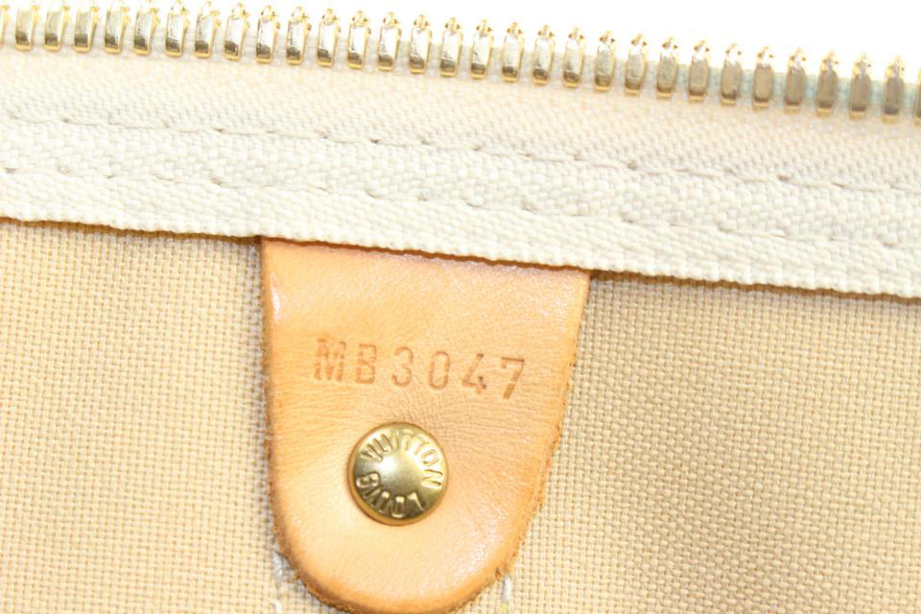 Louis Vuitton Damier Azur Keepall 50 Duffle Bag 52lk62s For Sale 2