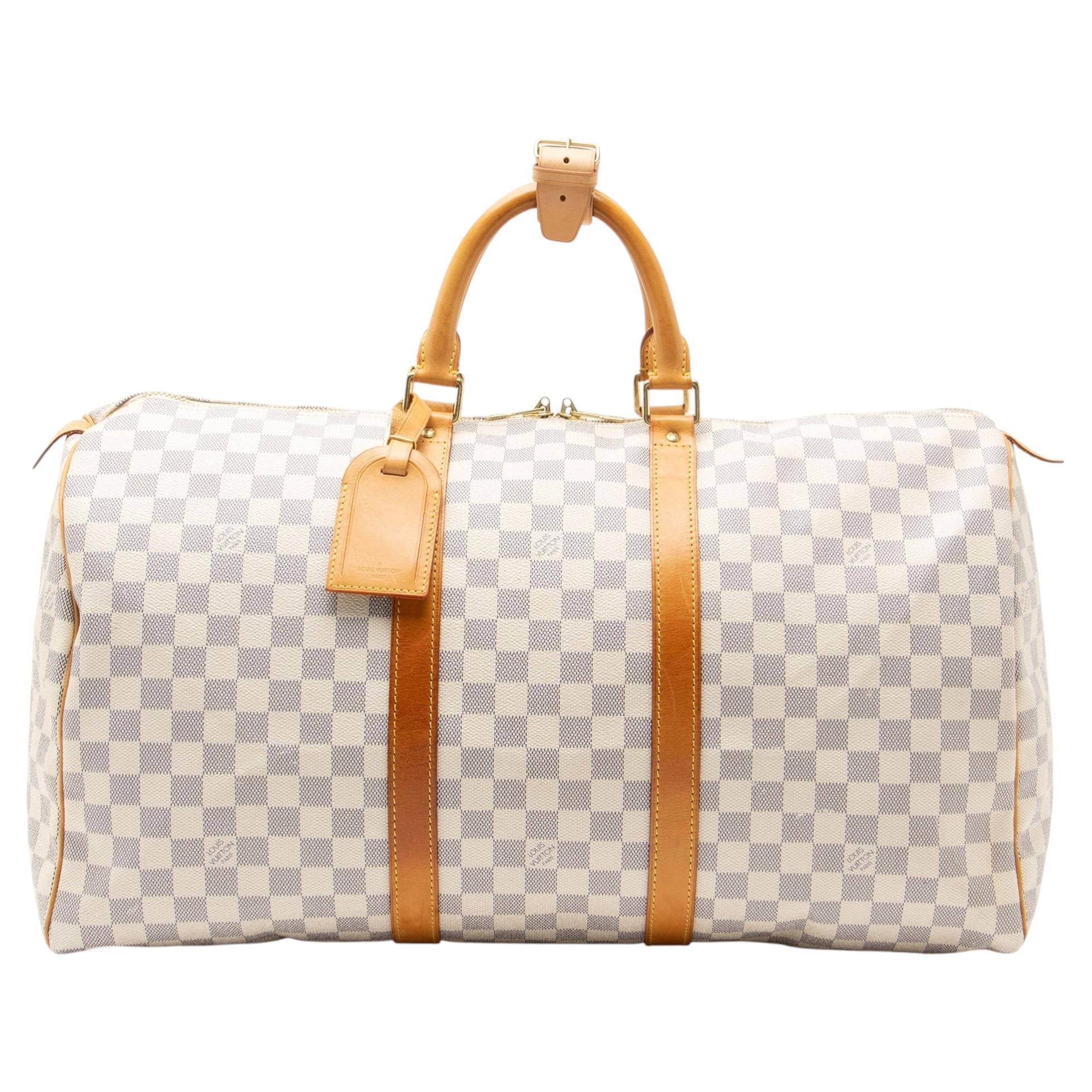 Louis Vuitton Damier Azur Keepall 50 Reisetasche